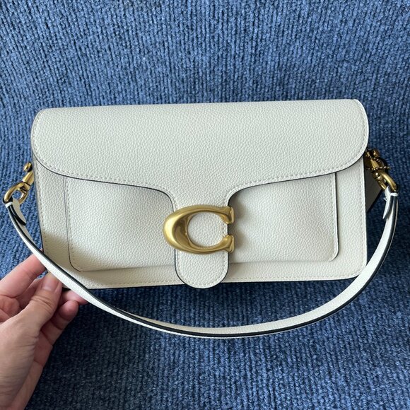 Coach fashion Women's Bag Fashionable White Handbag size 26*13 - Picture 1 of 8